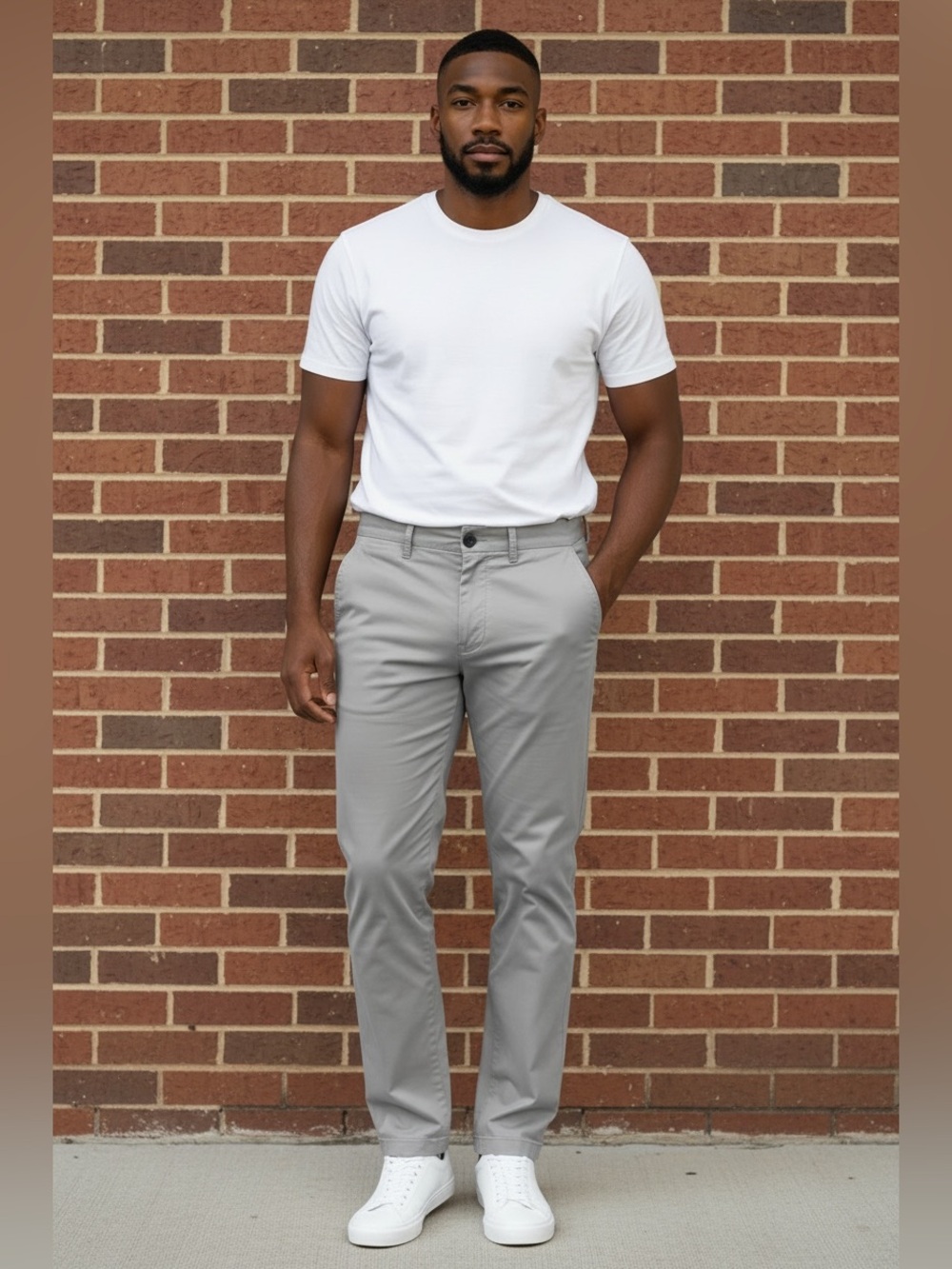 Prada Men's Chino Pants in Light Gray